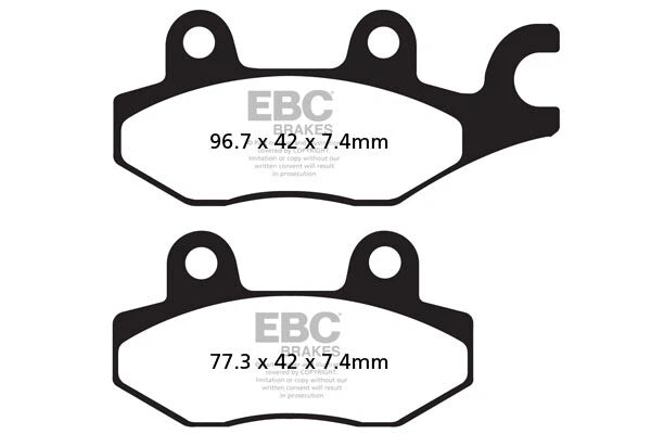 Pastiglie freno anteriori pinza destra ebc brakes