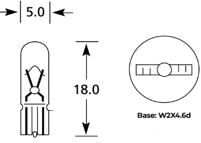 Lampadina strumentazione attacco 5mm