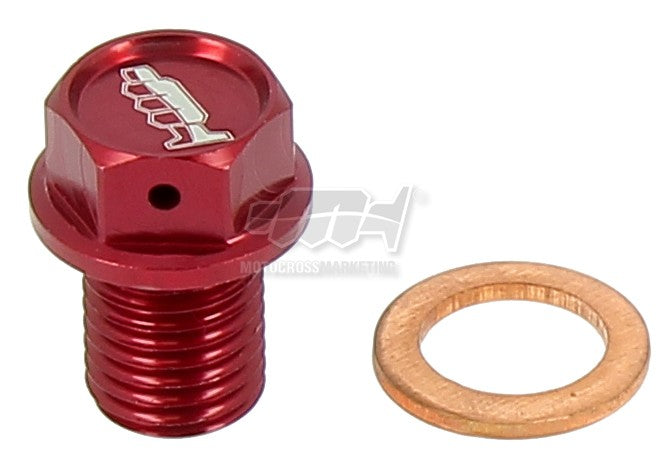 Tappo drenaggio olio magnetico rosso