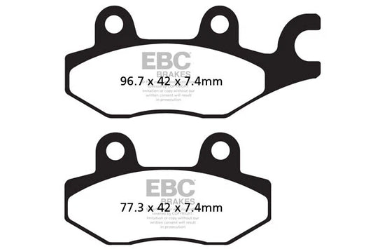 Pastiglie freno anteriori pinza destra ebc brakes